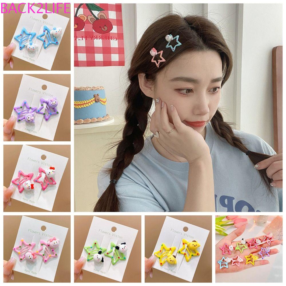 BACK2LIFE Kẹp Tóc Họa Tiết Hoạt Hình Kuromi Chấm Bi Ngọt Ngào Cho Bé