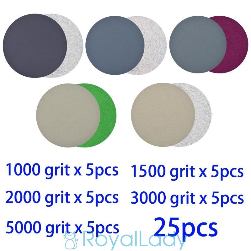 Set 25 Đĩa Chà Nhám 1000 1500 2000 3000 5000 Grit Hình Tròn