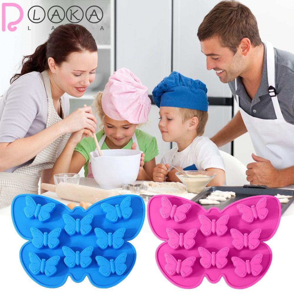 LAKAMIER Khuôn Silicone Làm Đá / Sô Cô La / Đá Viên Hình Bướm Màu Sắc Ngẫu Nhiên