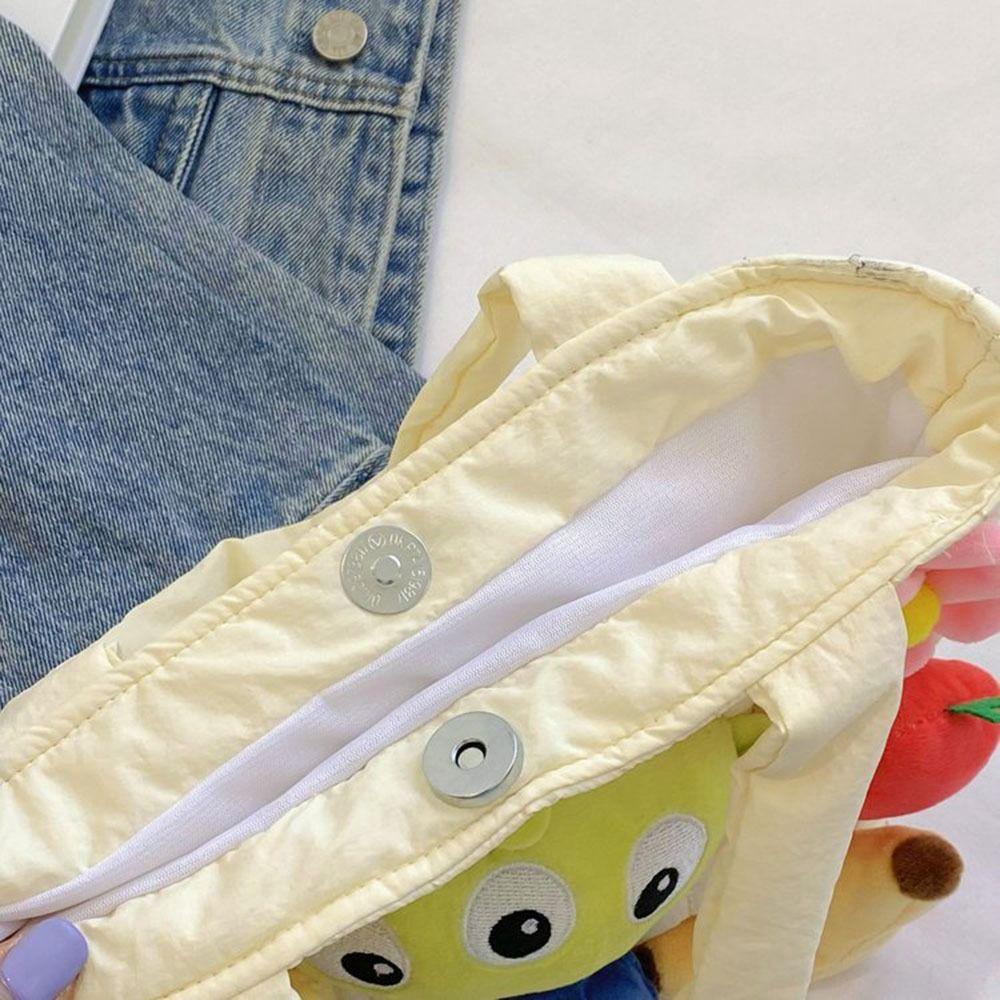 FALLFORBEAUTY Túi Đeo Chéo Hình Gấu / Dâu Tây Hoạt Hình Cỡ Lớn Bằng Lông Cho Nữ