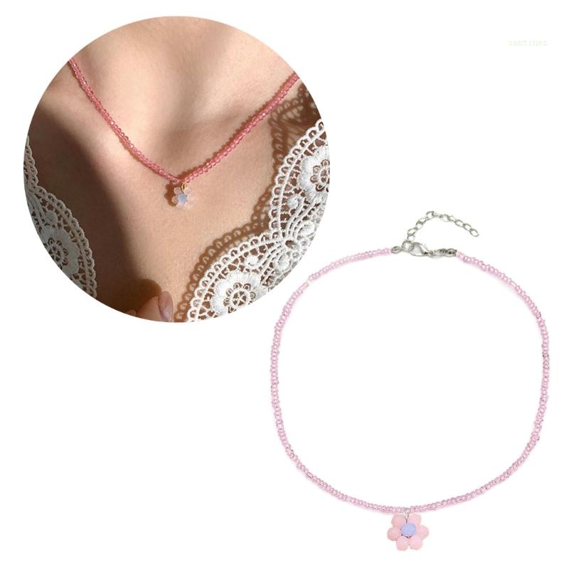 Vòng cổ Chuỗi Hạt Nhiều Màu Sắc Bằng Acrylic Thời Trang Cho Nữ