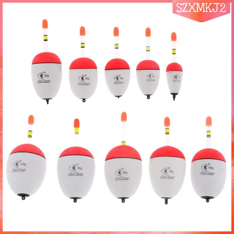 Bộ 10 Phao Câu Cá Dạ Quang 5 Kích Cỡ