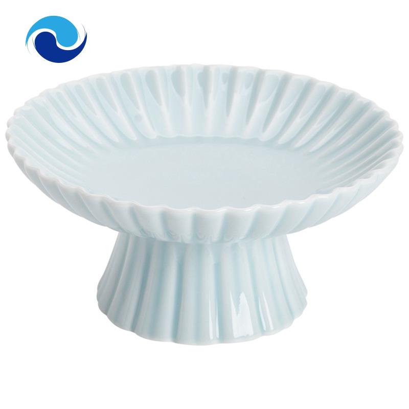 Đĩa Đựng Bánh / Trà / Trái Cây Bằng Sứ Kèm Giá Đỡ Kiểu Retro Tiện Dụng