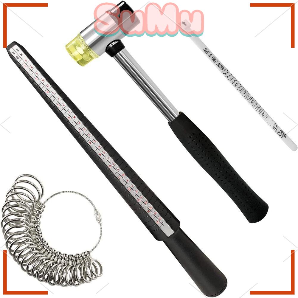 SUMU Set 27 Que Đo Kích Cỡ Nhẫn Kim Loại Tiện Dụng Khi Làm Trang Sức
