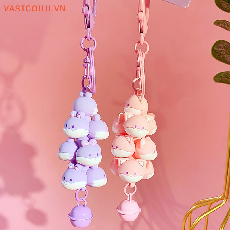 Móc Khóa Hình Thỏ / Cáo / Dơi Hoạt Hình Dễ Thương Sáng Tạo Cho Nam Và Nữ