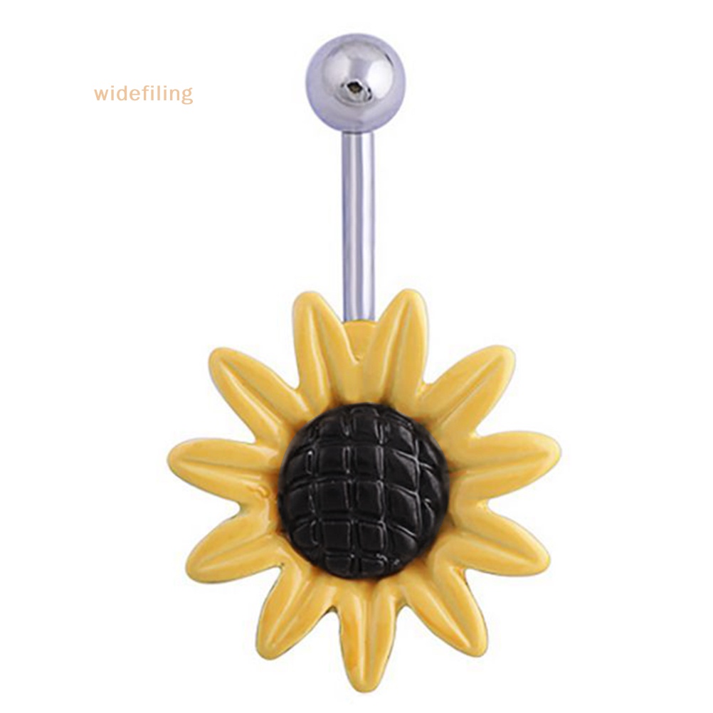 Khuyên Rốn Đính Đá Hình Hoa Cúc Thời Trang Cho Nữ