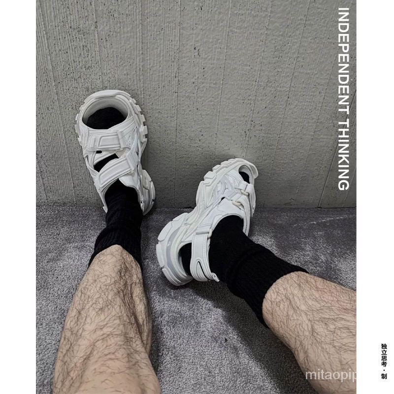 Sandal Đế Dày Quai Dán Thời Trang Mùa Hè 2021 Phong Cách Mới Cho Cặp Đôi