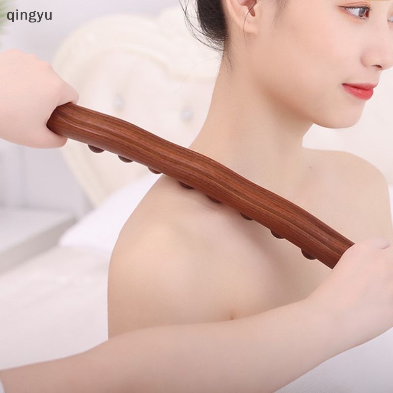 Gậy Mát Xa Gua Sha 8 Hạt Bằng Gỗ Carbon Lưng Cơ Thể
