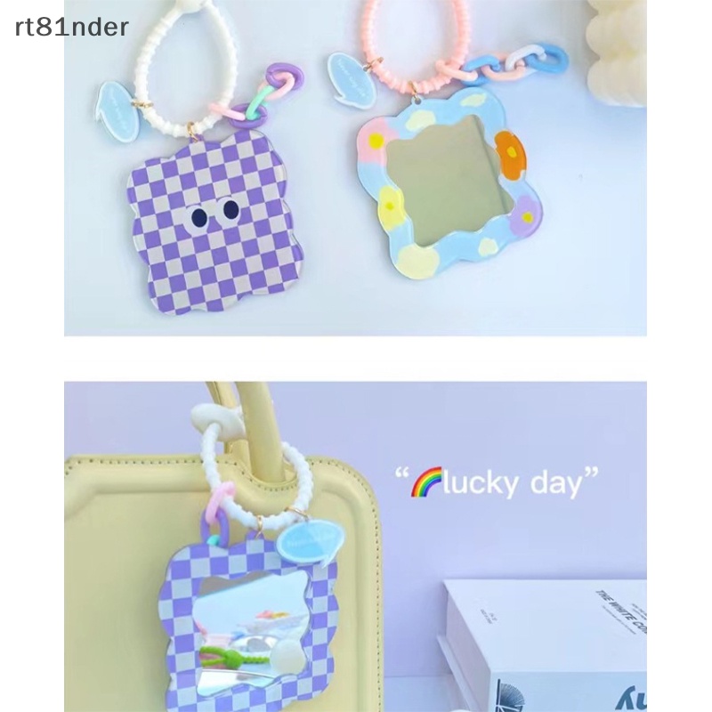 Rt Gương Trang Điểm Nhỏ Hình Hoa Tulip Kèm Móc Khóa Hoạt Hình Dễ Thương Cho Nữ