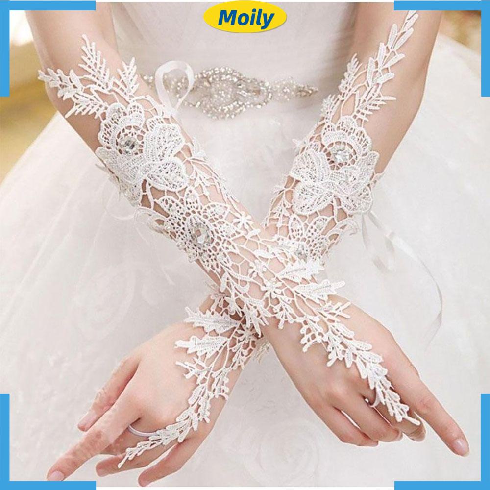 MOILYVN Găng Tay Hở Ngón Màu Sắc Thời Trang