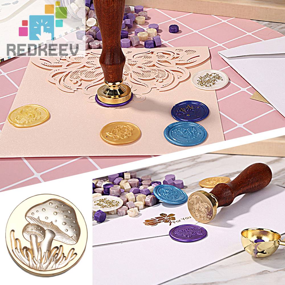 Con Dấu Đầu Đồng Tráng Men 3D 25mm Dùng Để Trang Trí Thiệp Cưới Thẻ