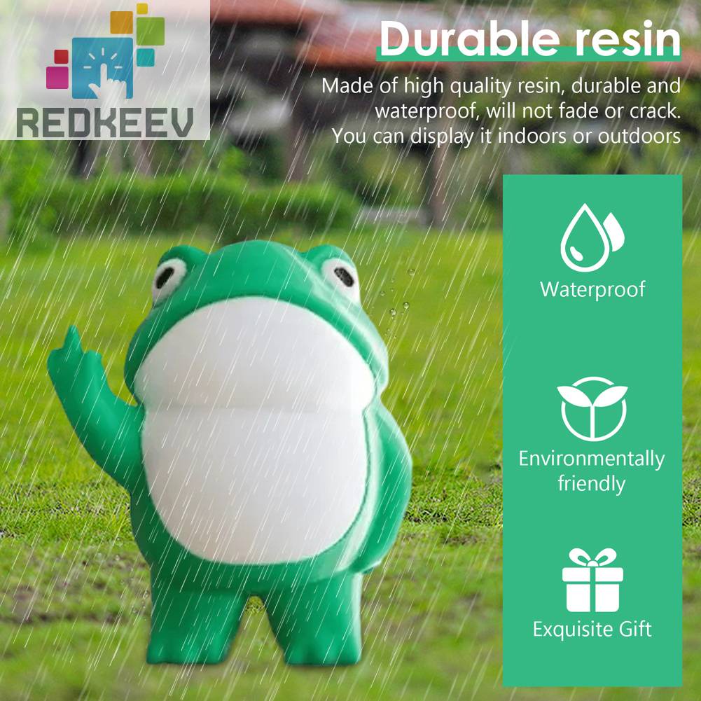 Mô Hình Chú Ếch Đứng Sáng Tạo Dễ Thương Chống Thấm Nước Trang Trí Nhà Cửa