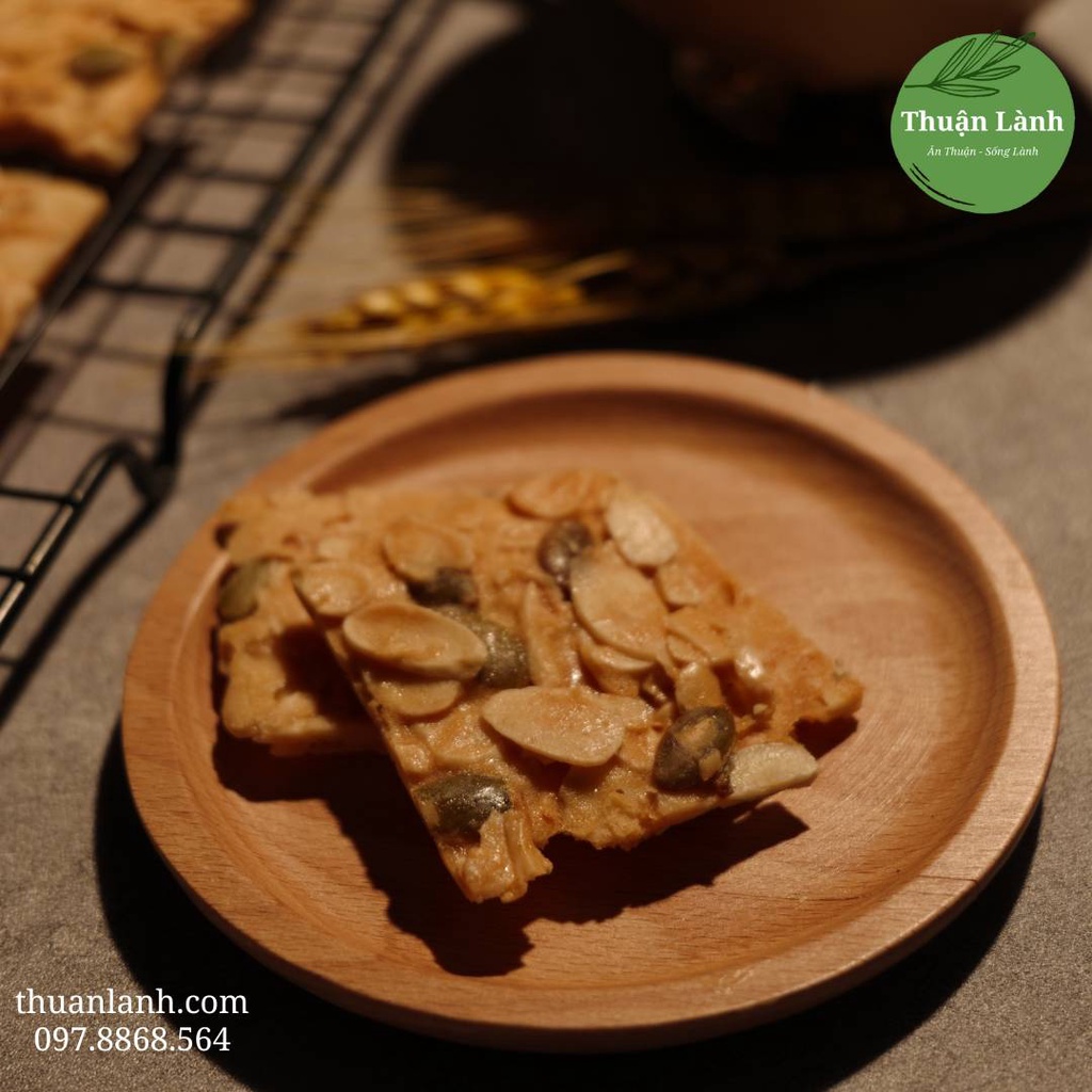 Bánh Ngói Hạnh Nhân Truyền Thống, Không Đường, Giòn Thơm - Ăn kiêng healthy - Thuận Lành