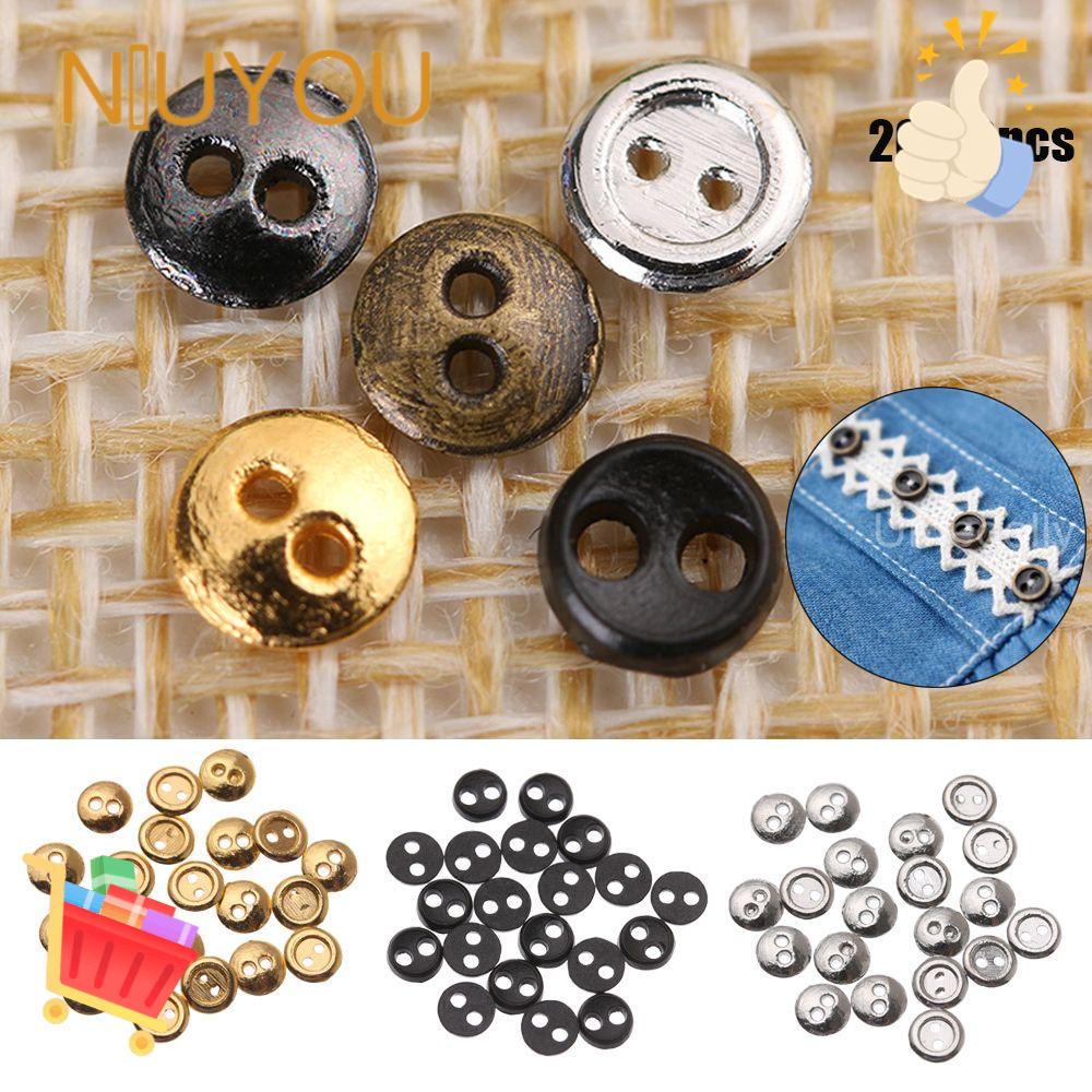 NIUYOU Set 20 / 40 Nút Kim Loại Mini Làm Đồ Thủ Công Trang Trí Cho Búp Bê