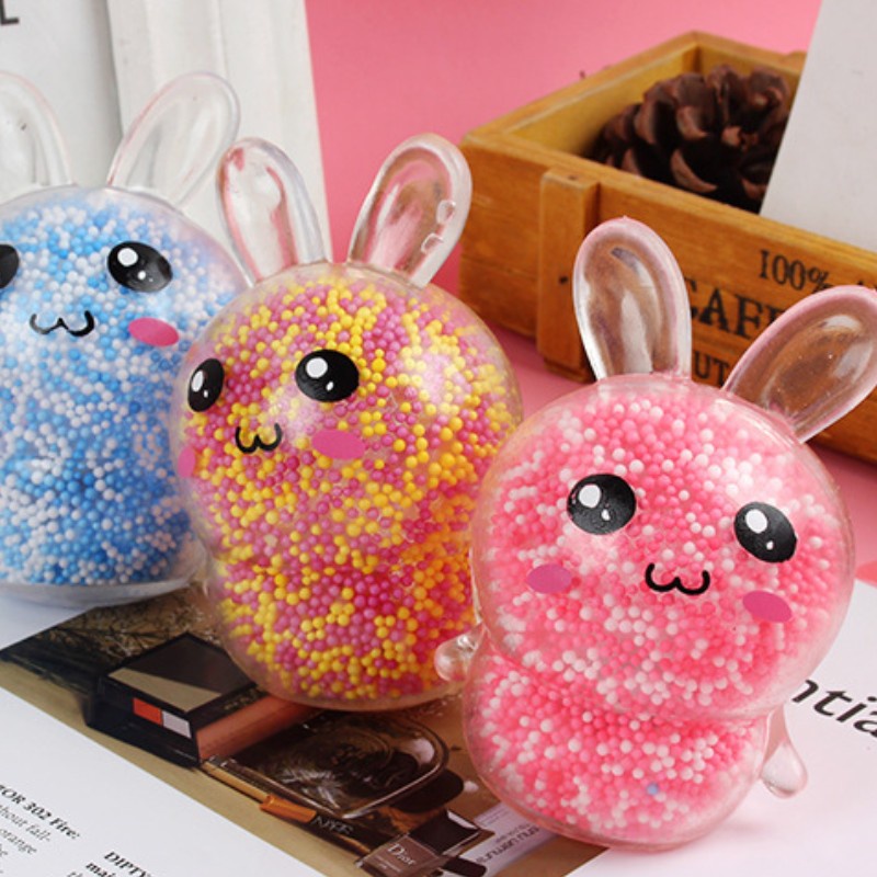 Đồ Chơi Mềm Dẻo Giảm Stress Hình Chú Thỏ 3D Phát Sáng Trong Bóng Tối Độc Đáo