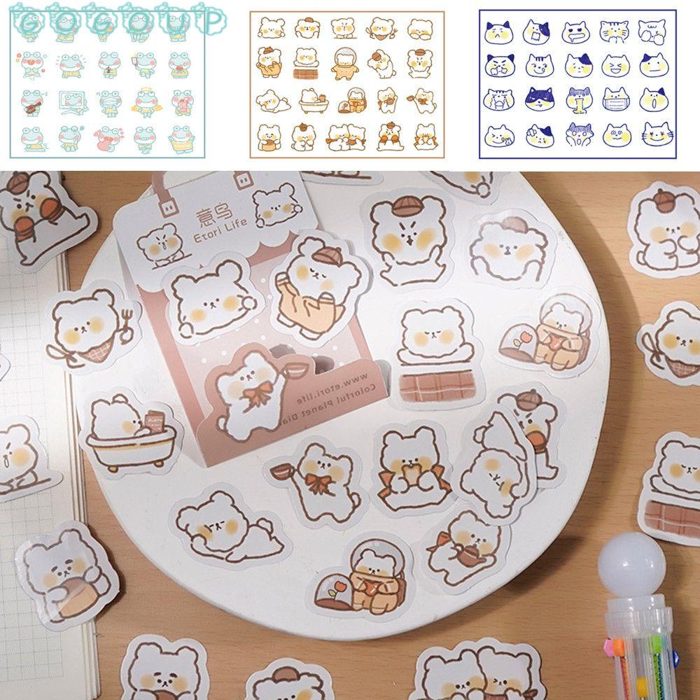 GOGOUP Set 40 Sticker Dán Ghi Chú / Lịch Dễ Thương