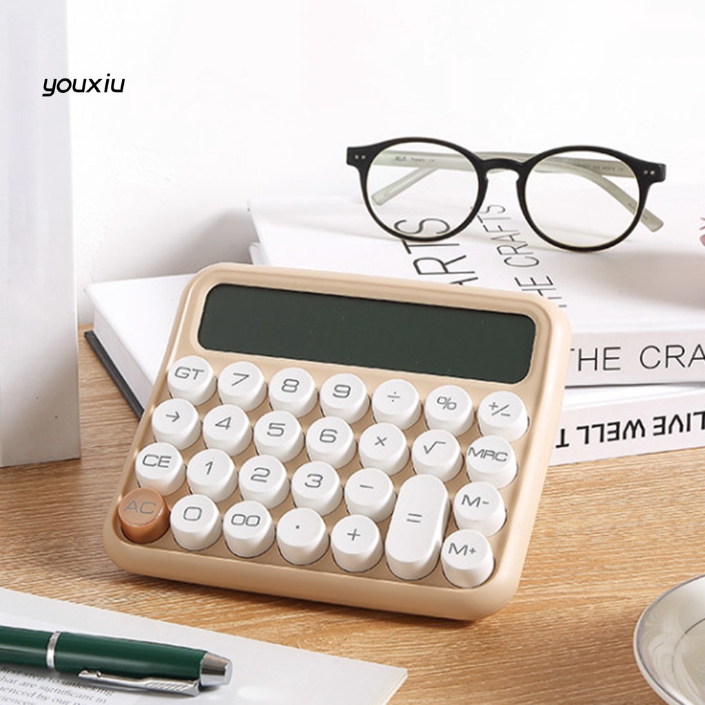 Máy tính xy * màn hình led lớn tiết kiệm năng lượng di động bàn phím cơ tự động tắt tính toán màu kẹo in rõ ràng máy tính cầm tay văn phòng phẩm