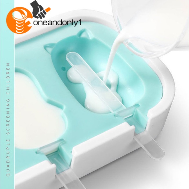 Khuôn Silicone Làm Kem Cỡ Lớn Có Nắp Đậy Tiện Dụng