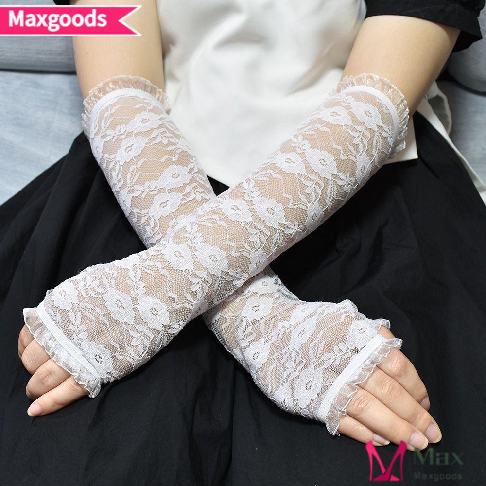 MAXG Găng Tay Ren Co Dãn Thời Trang Retro