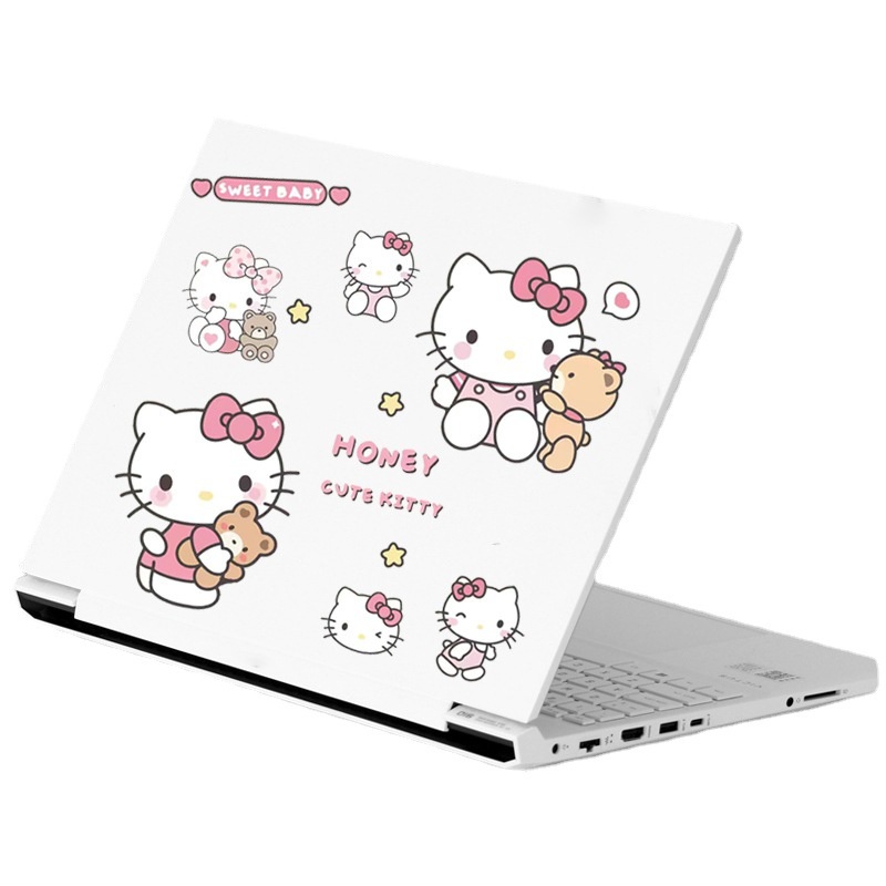 Miếng Dán Trang Trí Xe Hơi Hình Mèo kitty Dễ Thương Chống Thấm Nước