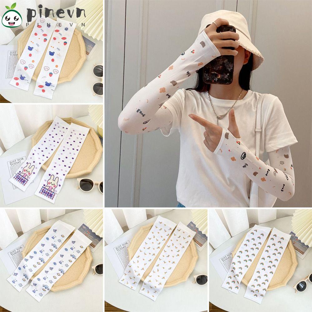 PINEVN Găng Tay Chống Nắng Mỏng Co Giãn Thoáng Khí Bảo Vệ Cánh Tay Khi Lái Xe