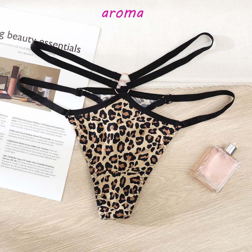 AROMA Quần Lót Cotton Không Đường May Họa Tiết Da Báo Quyến Rũ Cho Nữ
