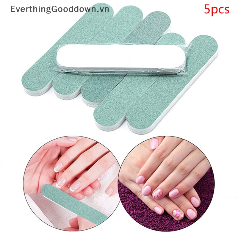 Bộ 5 Cây Dũa Móng Tay Hình Khối Mini Bằng Bọt Biển Tiện Dụng