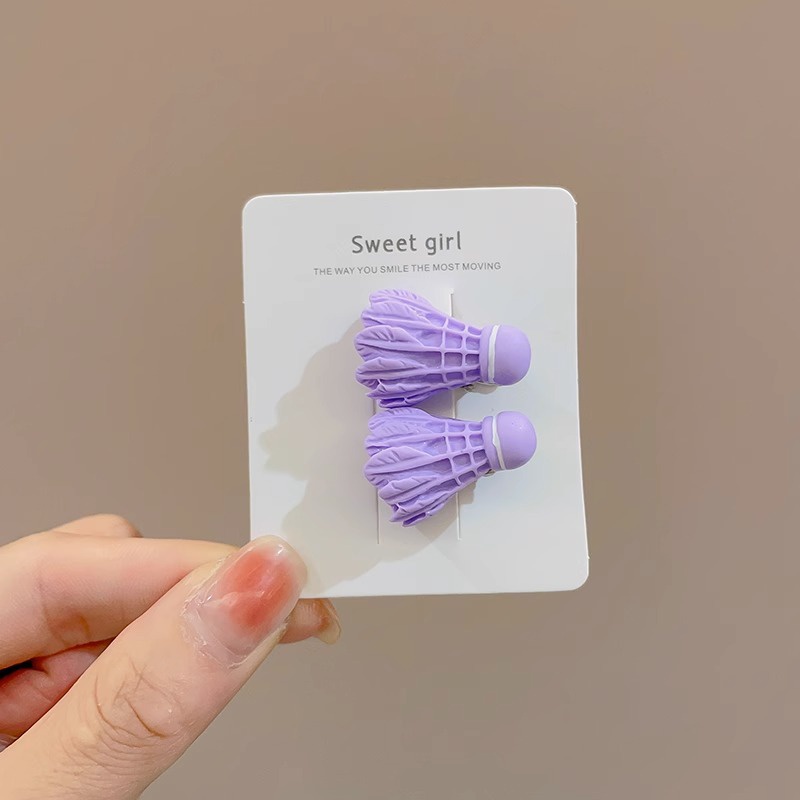 Kẹp Tóc Cầu Lông Mini Họa Tiết Hoạt Hình Phong Cách Hàn Quốc Cho Bé