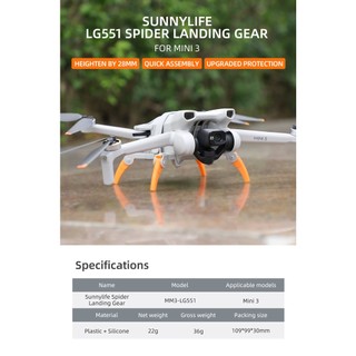Giá đỡ hạ cánh tháo lắp nhanh cho dji mini 3