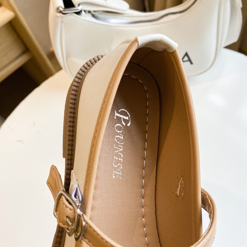 Giày Búp Bê Da Đế Bằng Phong Cách Mary Jane Cổ Điển Thời Trang Mùa Hè Xinh Xắn Dành Cho Nữ