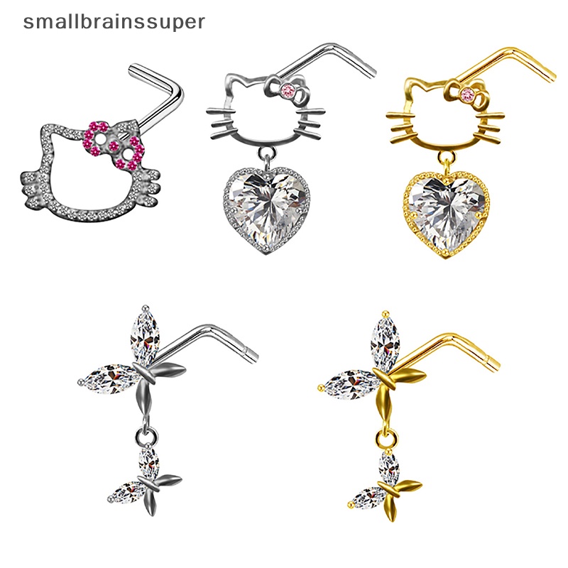 Khuyên Mũi Bằng Thép Không Gỉ Đính Đá Thời Trang Cho Nữ