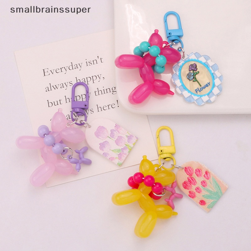 Móc Khóa Hình Chú Cún Và Bong Bóng Màu Kẹo Ngọt Thời Trang Dành Cho Nữ