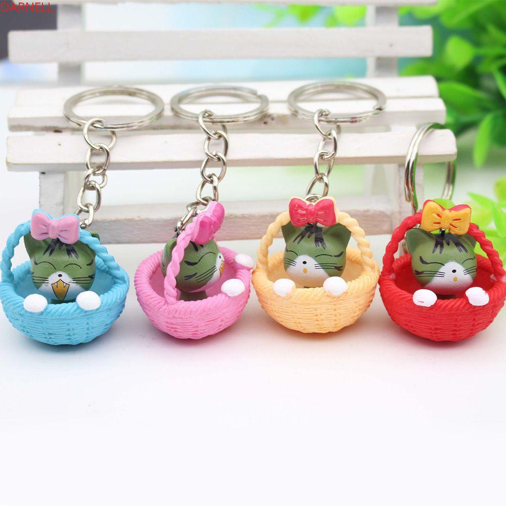 DARNELL Móc Khóa Hình Mèo Hoạt Hình Đáng Yêu