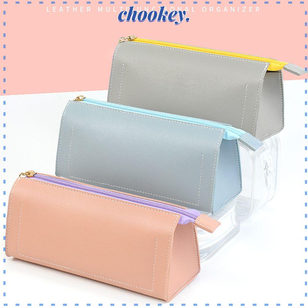 CHOOKEY Túi Da Pu Đựng Cọ Trang Điểm Tiện Dụng Cho Học Sinh