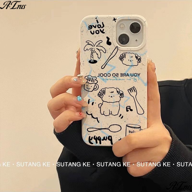 Ốp Điện Thoại Họa Tiết Hoạt Hình Chú Chó Dễ Thương Cho iPhone14promax 14 11 13 FY0W 12