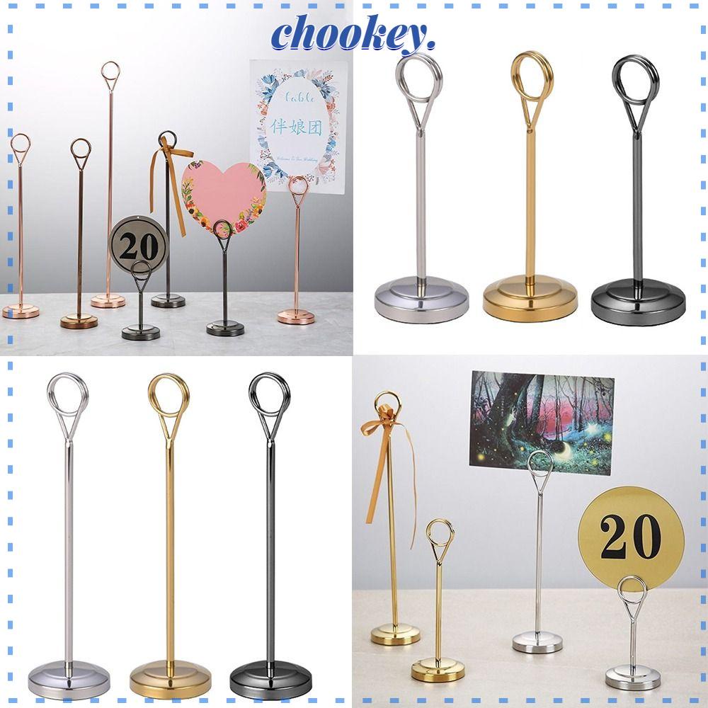 CHOOKEY Giá Đỡ Kẹp Ảnh Bằng Thép Không Gỉ Để Bàn Trang Trí Tiệc