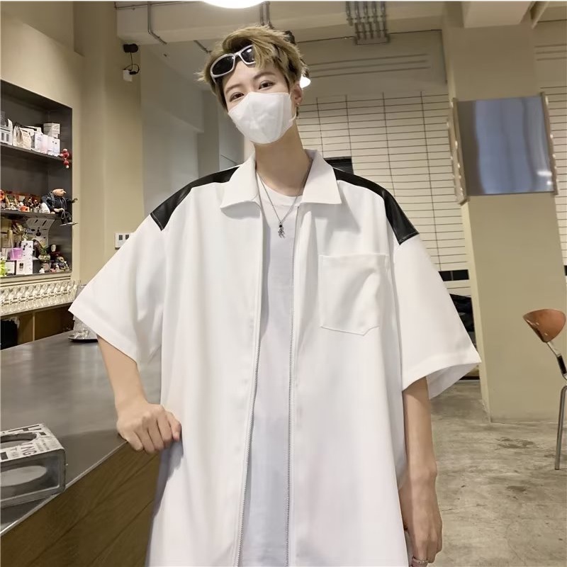 Áo Sơ Mi Tay Lửng Giả Hai Lớp Màu Sắc Thời Trang Dành Cho Nam