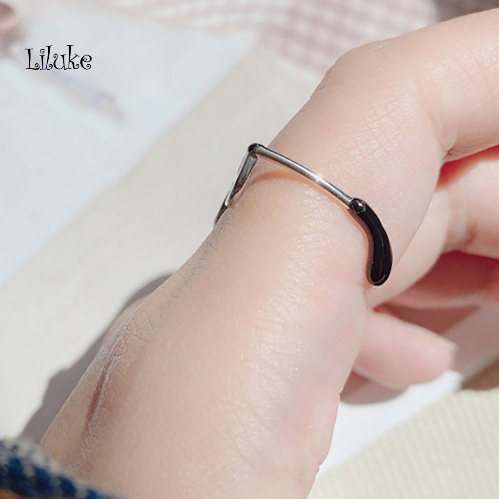 Nhẫn Hình Mắt Kính Mở Trơn Mượt Có Thể Điều Chỉnh Cho Nữ