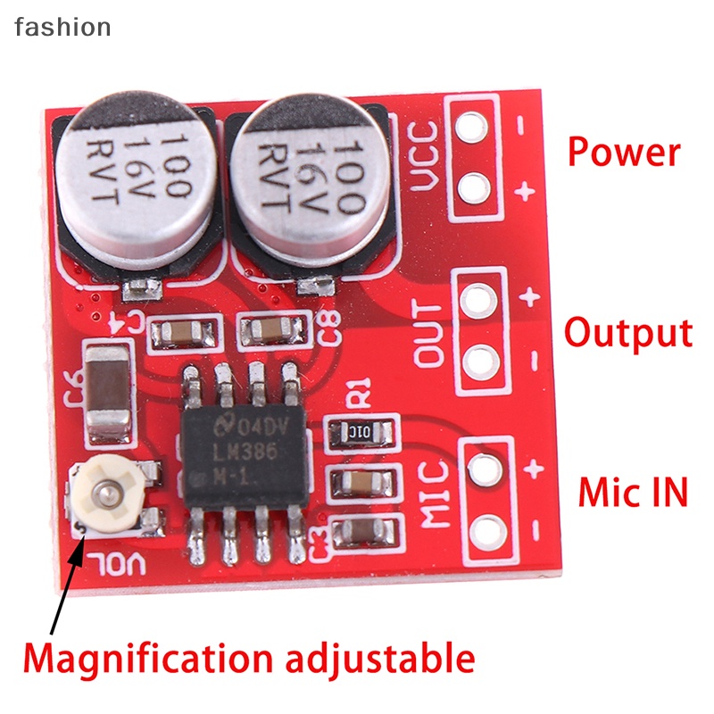 Bo mạch khuếch đại công suất micro Electret 5V-12V LM386 đạt được 200 lần mic amp VN