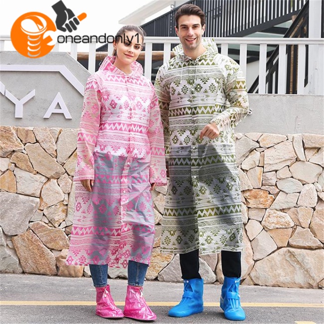 Áo Mưa Dày Dặn Thiết Kế Dây Rút Gọn Nhẹ Chống Thấm Nước Có Thể Tái Sử Dụng Thời Trang