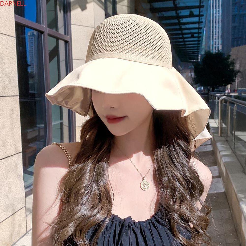 DARNELL Mũ Bucket Chống Nắng Thoáng Khí Phong Cách Pháp Đơn Giản Cho Nữ