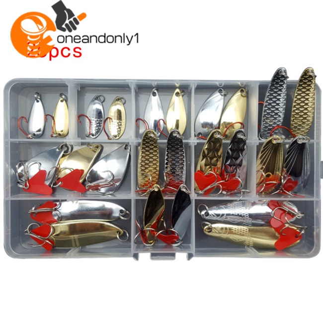 Set 10 / 25 / 35 Mồi Giả Nhử Cá Bằng Kim Loại Chất Lượng Cao