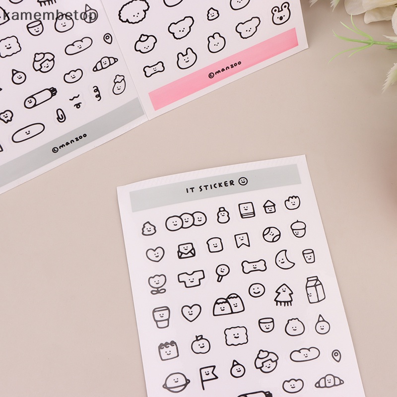 Bộ 10 Miếng Dán Trang Trí Điện Thoại / Sổ Tay Hình Động Vật Mini Dễ Thương