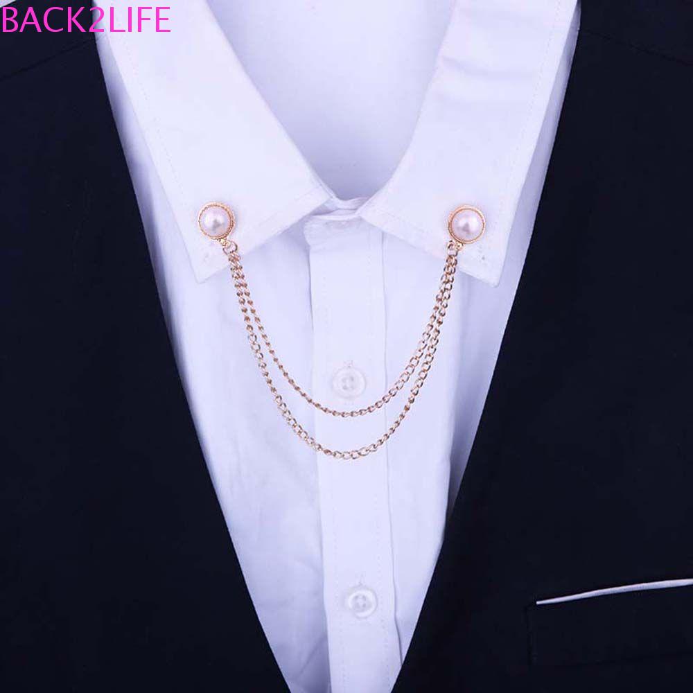 BACK2LIFE Trâm Cài Áo Dây Xích Đôi Đơn Giản Hợp Thời Trang Cho Nam Và Nữ