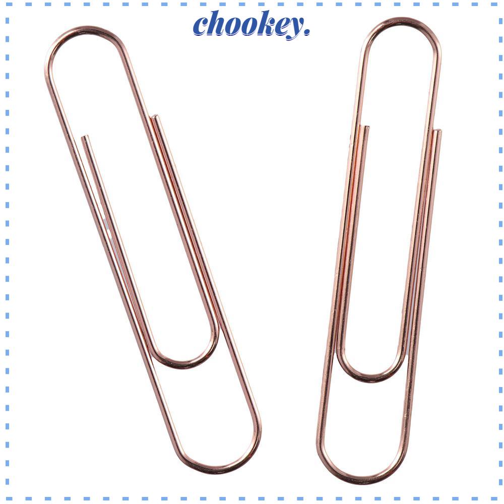 CHOOKEY Set 14 Kẹp Giấy Bằng Kim Loại Màu Vàng Hồng 4 inch (100mm)