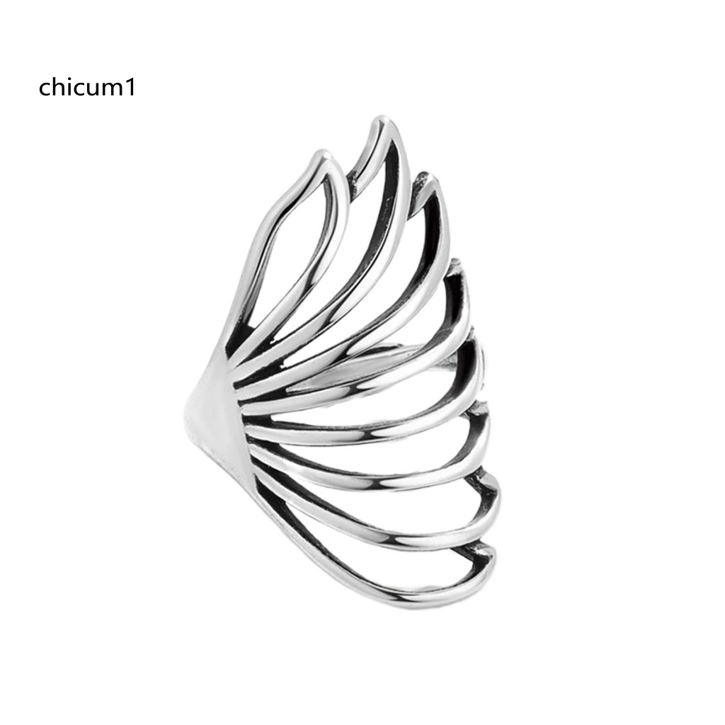 Nhẫn Đồng Dạng Mở Hình Bướm Phong Cách Hip hop Cho Nữ