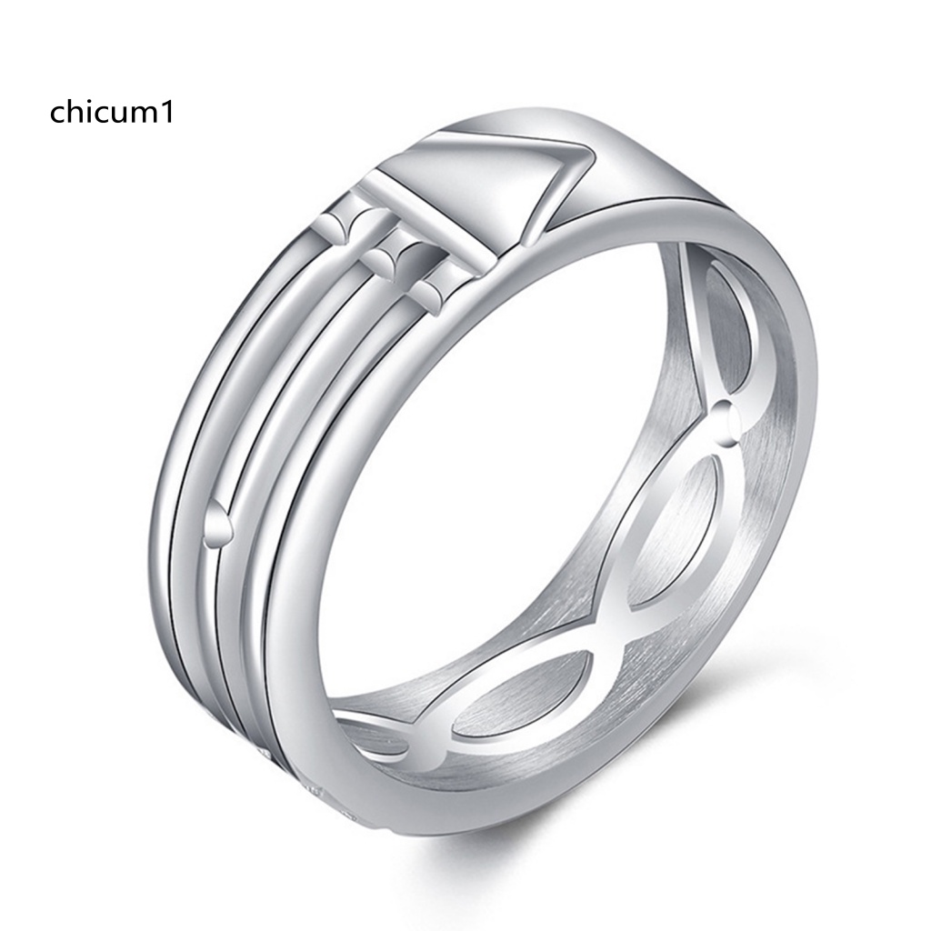 Nhẫn Mạ Điện Đơn Giản Sáng Bóng Hợp Thời Trang Cho Nam