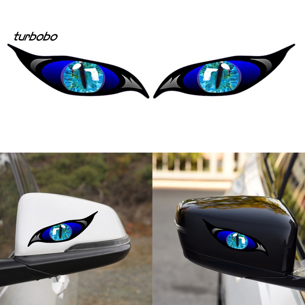 Bộ 2 Miếng Dán Phản Quang Chống Nắng Hình Đôi Mắt Quỷ Vui Nhộn Cho Xe Hơi Van