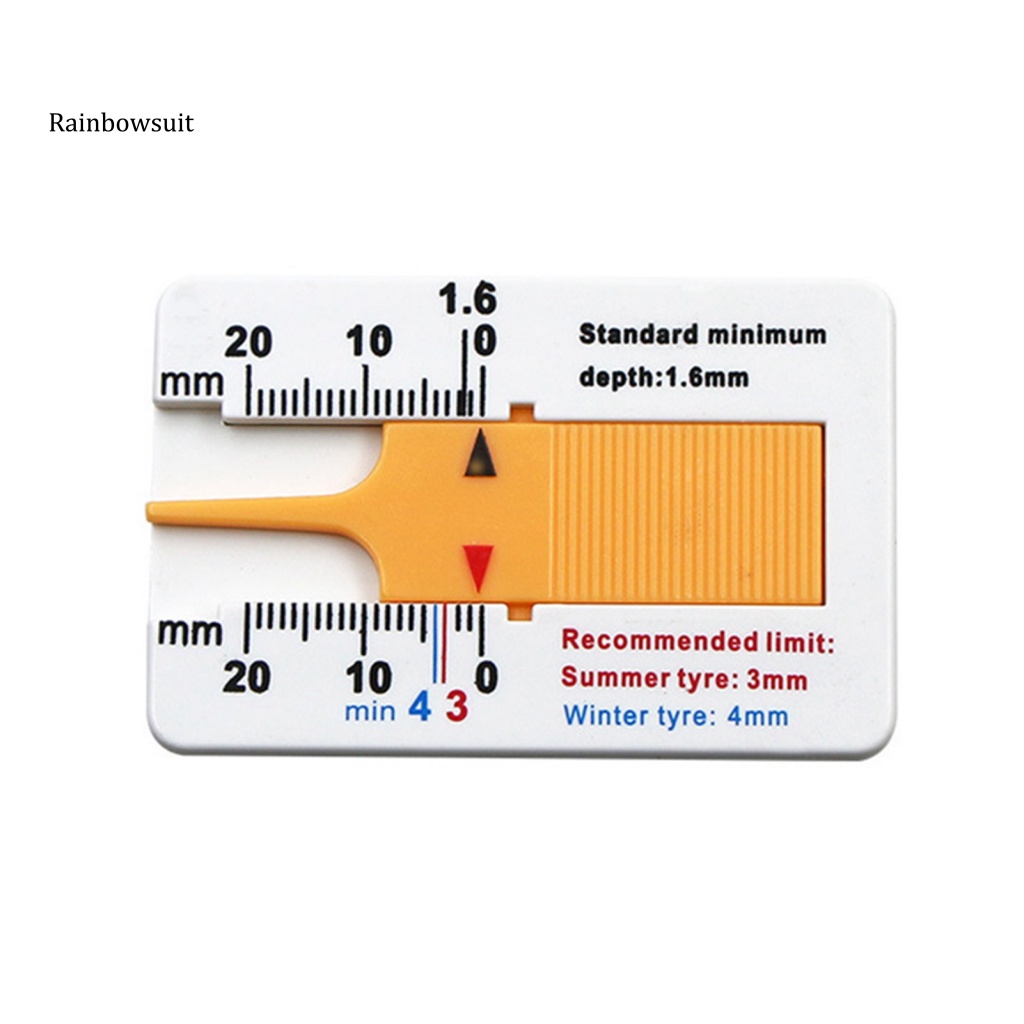 Thước Đo Độ Sâu Lốp Xe Di Động Bằng Nhựa 0-20mm
