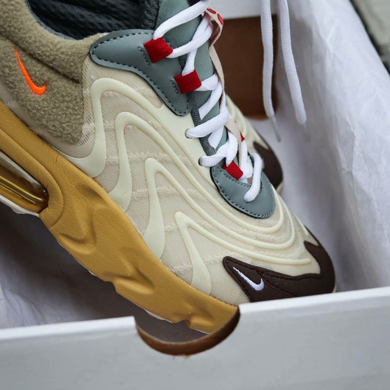 Giày Chạy Bộ travis scott x air max 270 phản ứng Xương Rồng Dành Cho Nam Và Nữ F0911